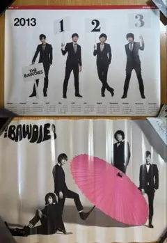 THE BAWDIES B2ポスター(2013年カレンダー)＋A3ポスターセット