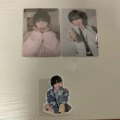 大西流星　なにわ男子　HARD WORK 特典セット　トレカ2枚&ステッカー