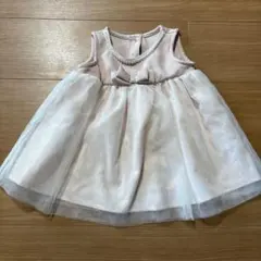 ピンク ベビードレス リボン付き