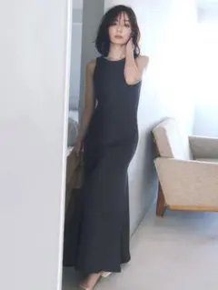 OUR WACOAL×anuansカップインマーメイドリブカットワンピース