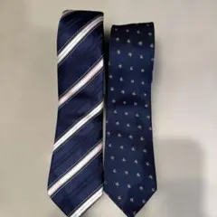 HILTON ネクタイセット ストライプ ドット ネイビー