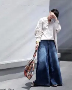 antiqua 変形デニムワイドパンツ　pk-00030のサムネイル