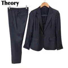 【美品】 Theory パンツセットアップスーツ 上0 下2 ネイビー