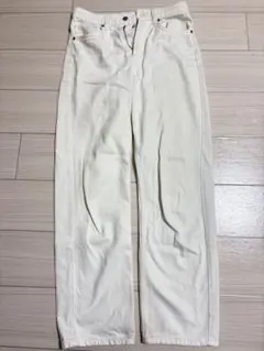 H&M 90's ストレートデニム ウルトラハイウエスト ホワイト