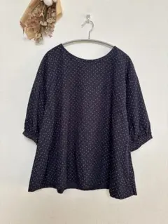 Kurihara harumi】コットン天竺サークルシャツ 新品 FREE 青 - メルカリ
