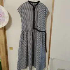 アンティカ ストライプ柄 ワンピース