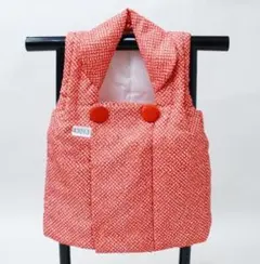 七五三 三歳 被布コート 単品 女児 赤色 疋田鹿の子模様 NO43013