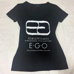 EGOIST 英字プリント 半袖 ブラック ピチT 海外ガール y2k 00sのサムネイル