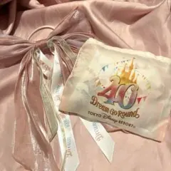 ディズニー 40周年 エコバッグ ショッピングバッグ リボン付き 限定