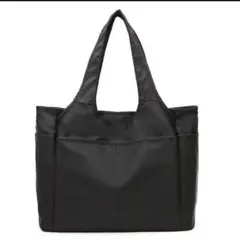 【ラス１】新品 トートバッグ　ナイロン シンプルA4 軽量 大容量 ブラック