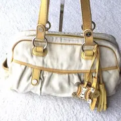 CELINE セリーヌ　ハンドバッグ　ワンショルダー　レザーフリンジチャーム2本