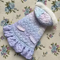 アナスイ バタフライ柄 コート XSサイズ キルティング ブルー