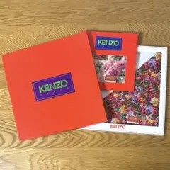 【新品シール付き】KENZO PARIS　花柄ハンカチ　2種２点　箱付き　希少