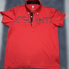 DESCENTE レッド ポロシャツ