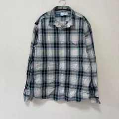 OLD NAVY【L】 チェックシャツ 長袖 コットン 爽やかカラーメンズ