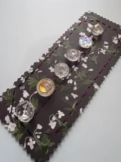 小さなガラスボタンのシート　ヴィンテージガラスボタン　otukiyumi