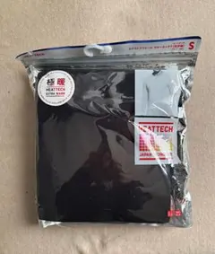 極暖ヒートテッククルーネック長袖Tシャツ ★Sサイズ ブラック