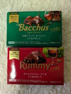 LOTTE　ロッテ Bacchus & Rummy チョコレート 2種セットのサムネイル