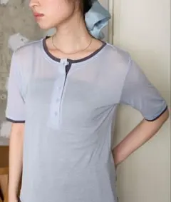 forksy. 配色ヘンリーネック シアーTシャツのサムネイル