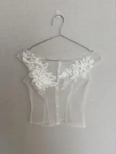 【美品・1度のみ使用】<ワタベウェディングドレス下ブラウス>