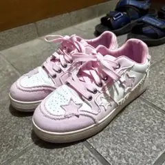 スニーカー ピンクホワイト