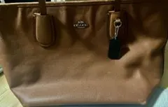 COACH ブラウンレザートートバッグ
