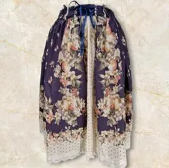 axes femme 花柄スカート 膝丈