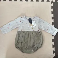 クルマ柄 長袖ロンパース 70 バースデイのサムネイル