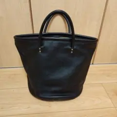 クリームカンパニー　トートバッグ バケツ型トートバッグ　黒　本革のサムネイル