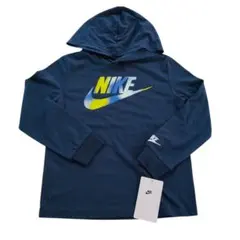 未使用　Nike フード付き　長袖シャツ　ネイビー　115cm