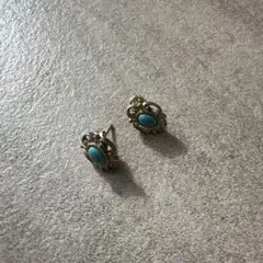 ターコイズ 花形 スタッドピアス