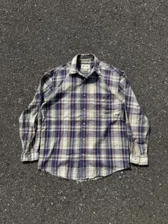 90s 00s Eddie Bauer チェックシャツ 長袖 白タグ
