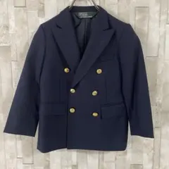 【美品】80s ポロラルフローレン 緑タグ ダブルブレスト ブレザー 120