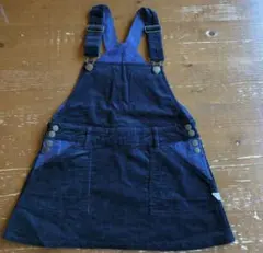 ネイビー コーデュロイ ジャンバースカート　130