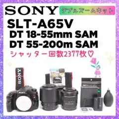 【美品】SONYα65一眼レフカメラ高画質ズームレンズセット すぐ使えるセット α（ソニー） ソニー SONY α65 75-300mm 望遠 レンズセット デジタル