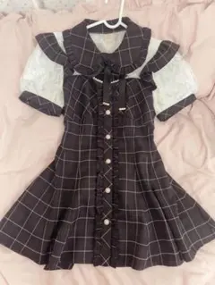 Me roir チェックオーガンジーワンピース 古澤里紗 生誕祭 ミーロワール Me roir チェックオーガンジーワンピース 古澤里紗 生誕祭 ミー