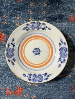 【新品未使用】砥部焼　中田窯　6寸リム皿