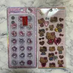 正規品　ハローキティ キラコロおはじきシール　キラキララインストーンシール