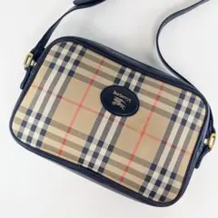 バーバリー　ショルダーバッグ　肩掛け　ノバチェック　シャドーホース　キャンバス