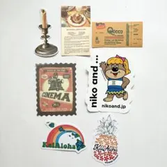 【新品】ステッカーセット　シール　ニコアンド　ハワイ　レトロステッカー