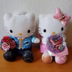 NTT電報 ハローキティエンジェル ぬいぐるみ カップルセット
