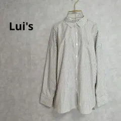 【美品】Lui's FEMME ルイス ストライプ シャツ オーバーサイズ Fのサムネイル