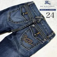 希少✨美品 バーバリーブルーレーベル デニムショートパンツ ロゴボタン y2k