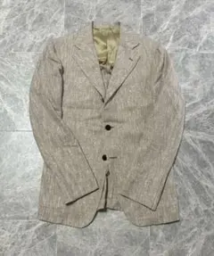 麻 テーラードジャケット