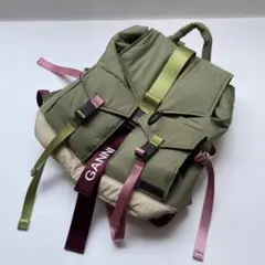 GANNI オリーブグリーン リュック