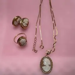 ヴィンテージ カメオ ネックレス セット