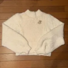 INGNI ブローチ付フェザーヤーン長袖ニット