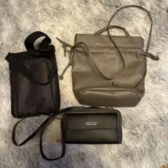 ENDAYCON ショルダーバッグセット グレー 黒