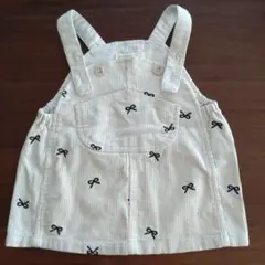 アプレレクール　刺繍　ジャンスカ　リボン　　80サイズ