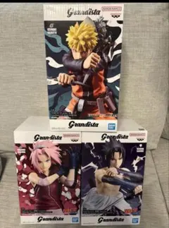 ［池袋手渡し可.未開封］グランディスタ ナルト・サクラ・サスケ フィギュアセット